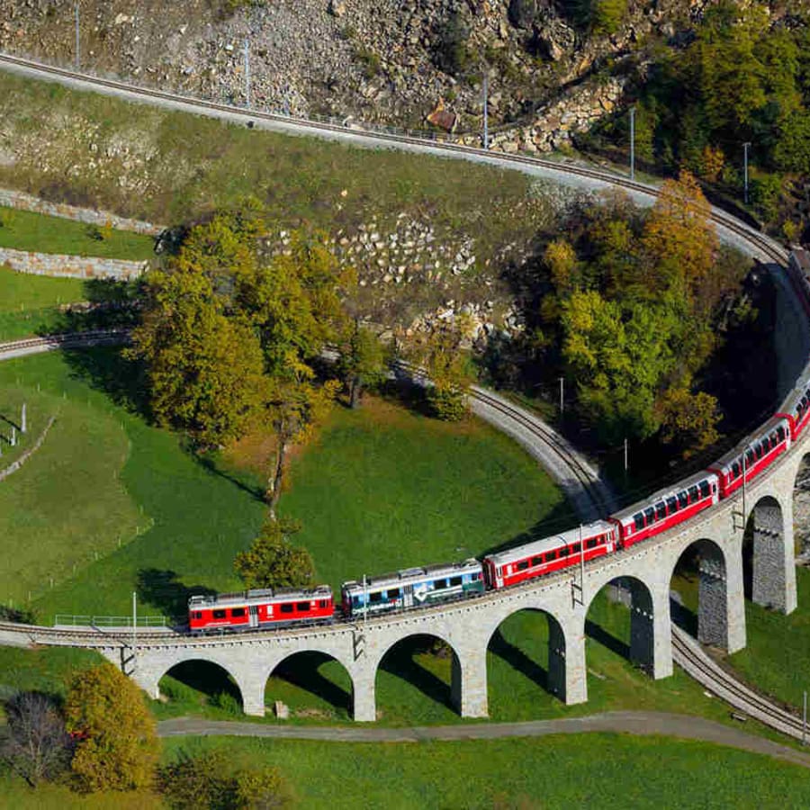 Full-Day St. Moritz and Tirano Tour with Red Train Ride