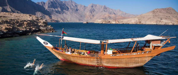 10-Hour Musandam Dhow Cruise with Dolphin Watching and Snorkeling