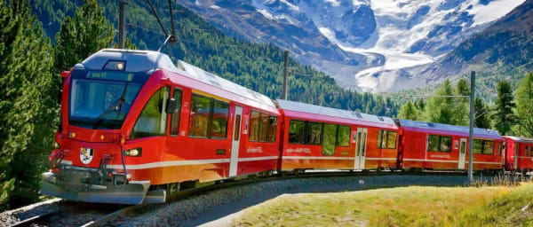 Bernina Train and St Moritz 1 day Private Tour with pick up