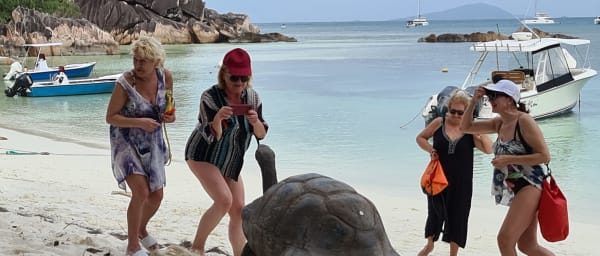 La Digue, Curiuese, St. Pierre, Anse Lazio by boat from Mahe (Private Boat)