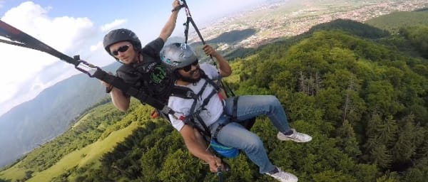 Paragliding over Brasov