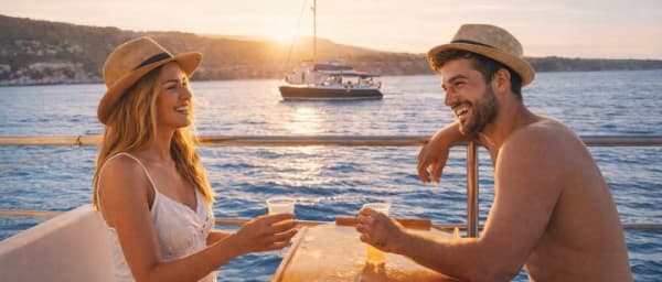 From Paphos: Blue Lagoon AFTERNOON Cruise, BBQ & Wine+Water Slide