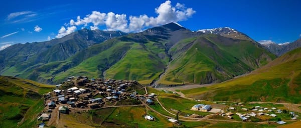 1-Day Khinalig Village Tour from Baku with Candy Cane Mountains