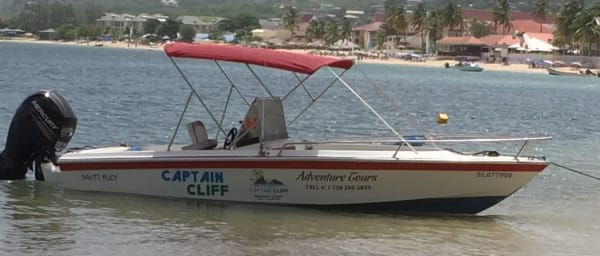 5-Hour Reduit Beach Shore Excursion in St Lucia with Speedboat Tour