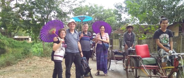 4-Hour Trishaw Ride in Yangon with Dala Township Village Life