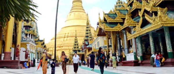 9-stündige Yangon- und Dala-Tour mit Zugfahrt und Mountainbike