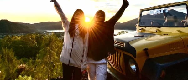 Full-Day Mount Batur Jeep Adventure with Coffee and Waterfall