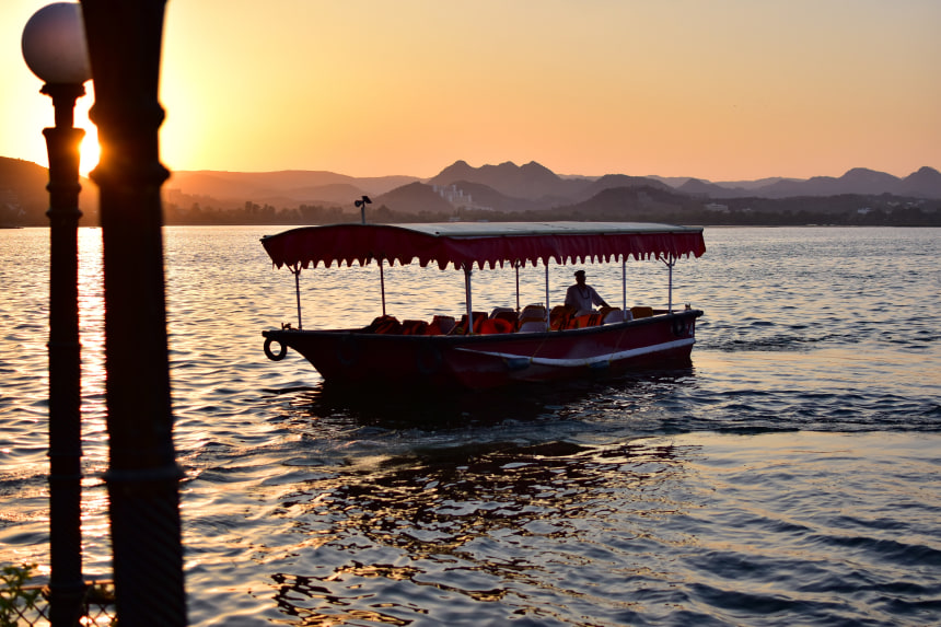 Boat ride on Lake Pichola