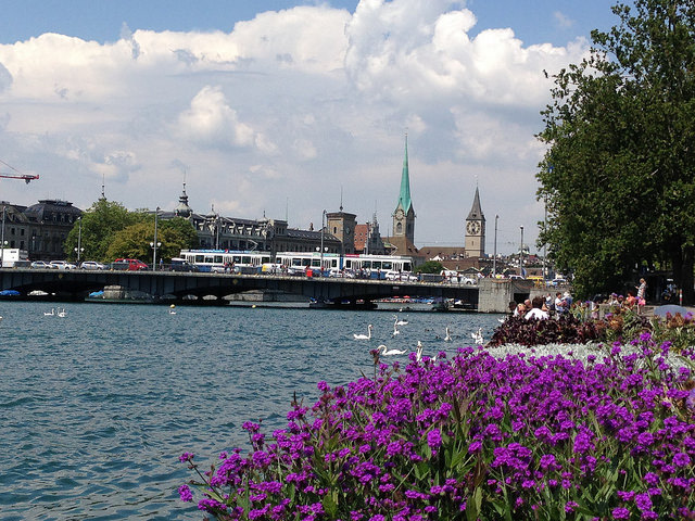 Zurich from Zurichsee Promenade