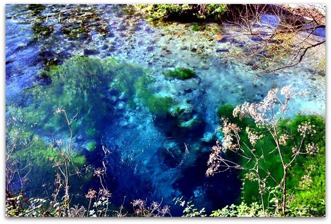 The Blue Eye Spring is a natural swimming hole with beautiful clear water. Photo by Carpe Feline, flickr
