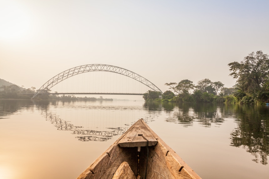 Canoe ride on Volta river 