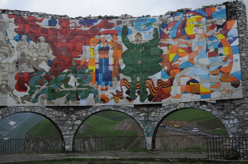 Soviet Mosaic Monument Jvari Pass