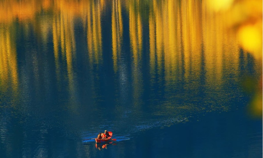 Boating in upper Kachura lake. — S.M.Bukhari