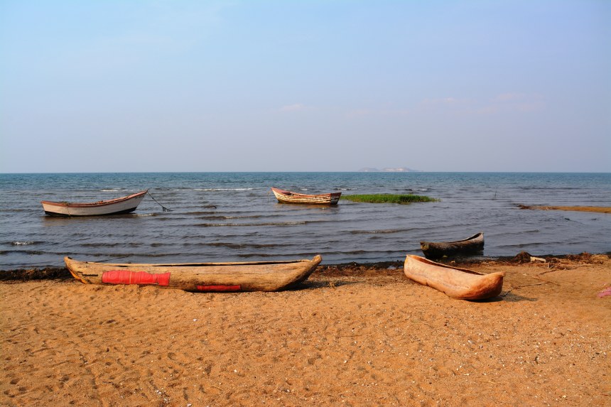 Boats on Lake Malawi