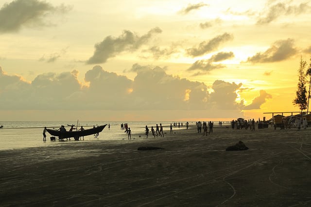 Sunset on Kuakata Beach