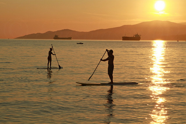 Sunset view of English Bay