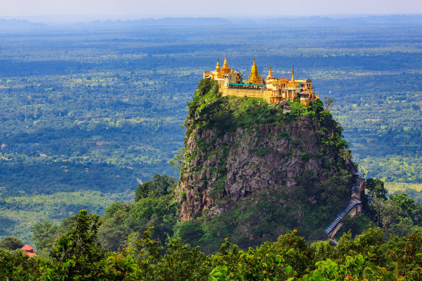 Mount Popa home of Nat the Burmese Mythology Ghost