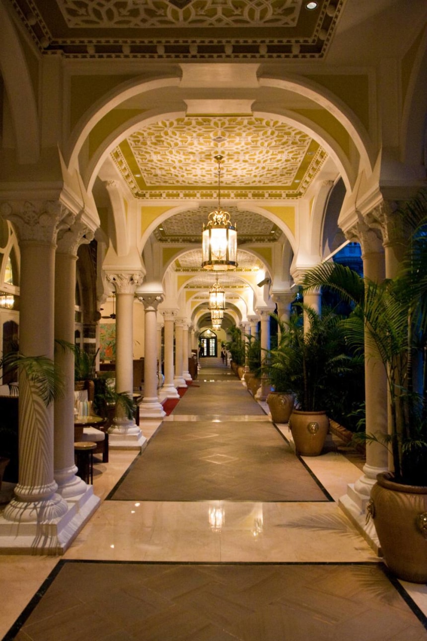The historical corridors at the Taj, Mumbai