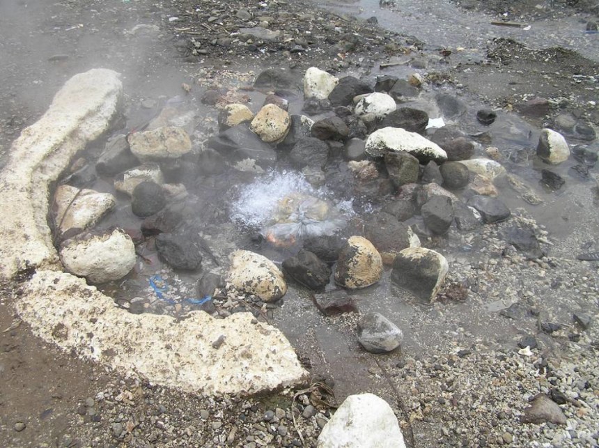 Boiling Crabs in Savusavu Hot Springs