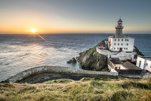 Sunrise in Baily lighthouse, Dublin