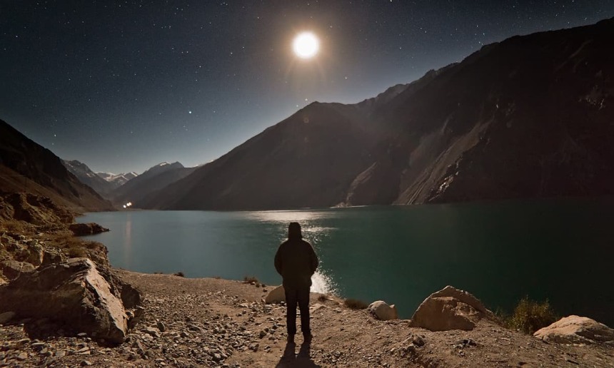 Sadpara lake in full moon. — S.M.Bukhari