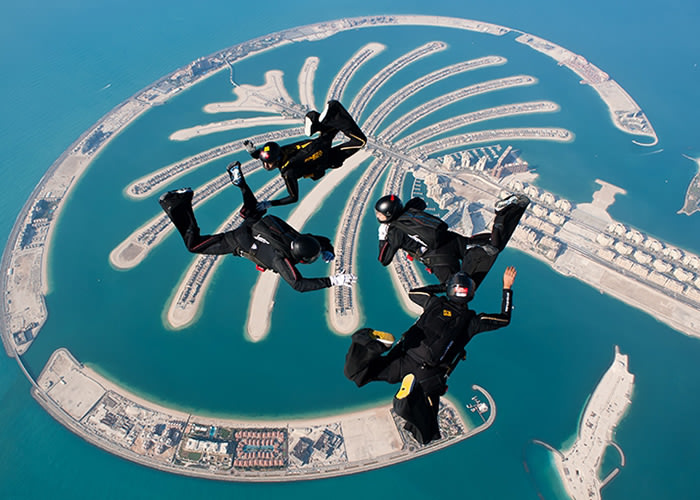 Skydive at plam