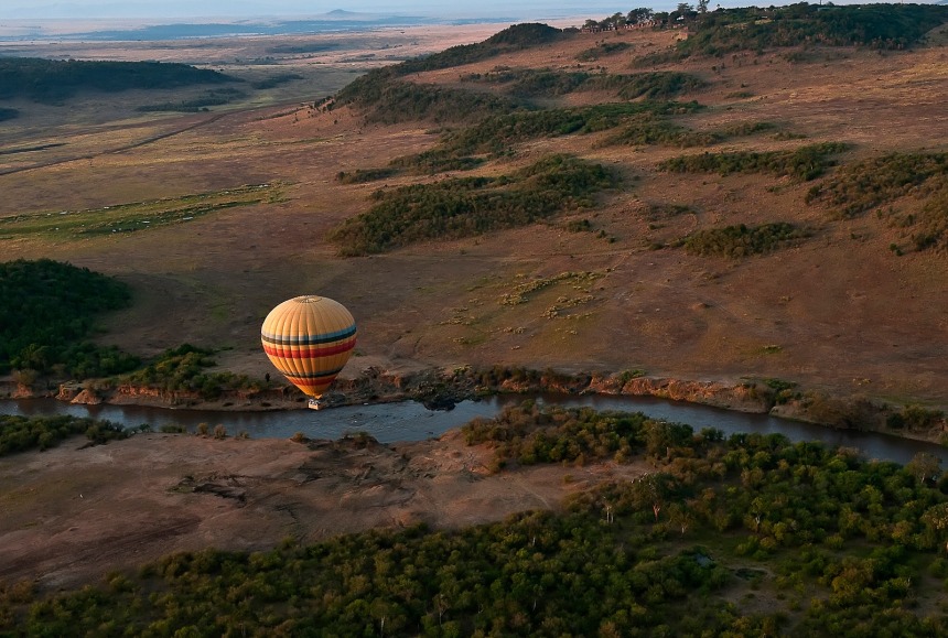 Ballooning over the Masai Mara