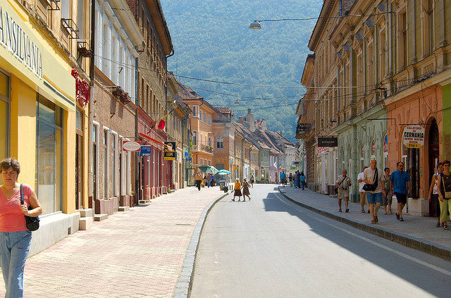 Street in Brasov, Romania