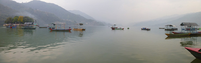 Boats on Phewa Lake, Pokhara
