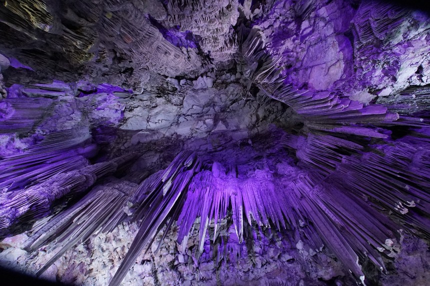The ceiling of Gorham Caves