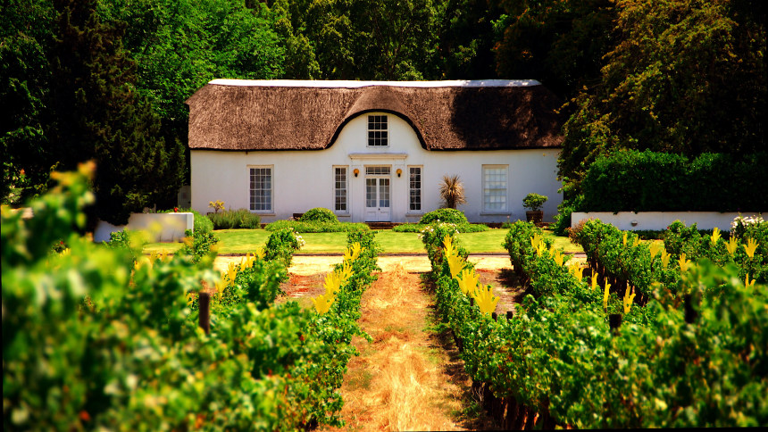A Cape Dutch style cottage on a wine farm in Stellenbosch