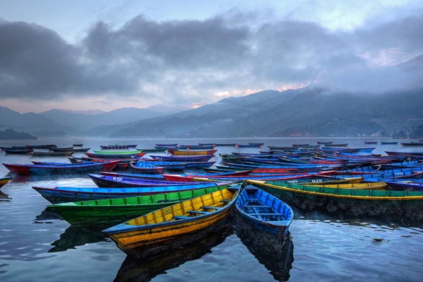 Pokhara Lake and Boats