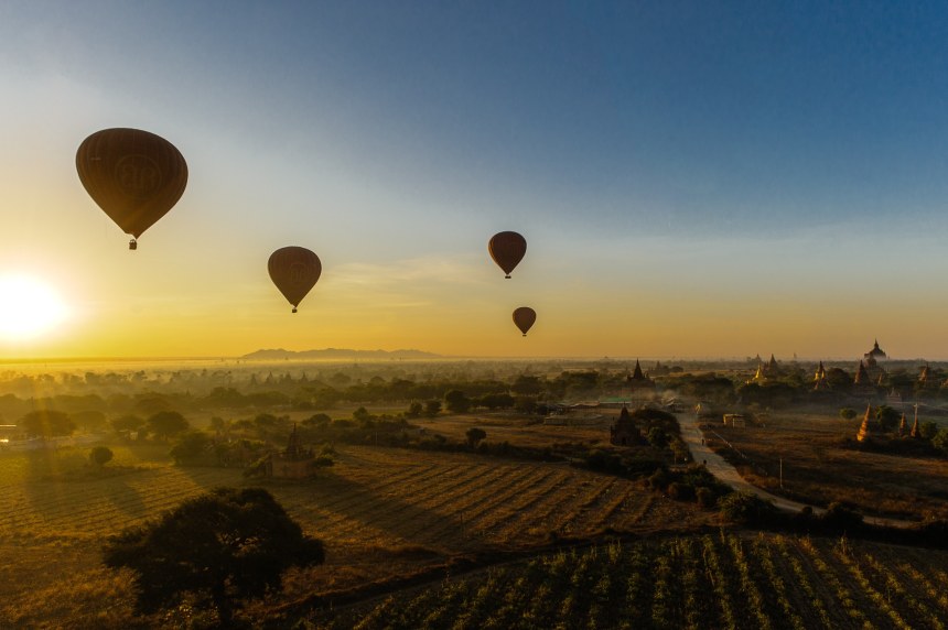 Sunset from a Hot Air Balloon