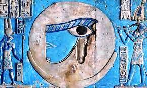 The Eye of Horus in the Temple of Dendera in Egypt..