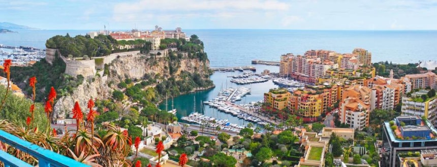 Panorama of Monaco Coast