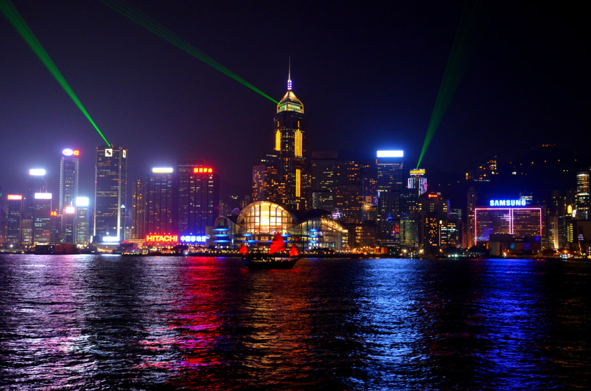 Light Shows at Victoria Harbour
