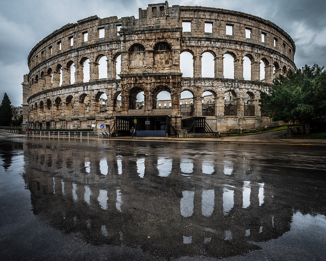 The Roman arena in Pula, Croatia