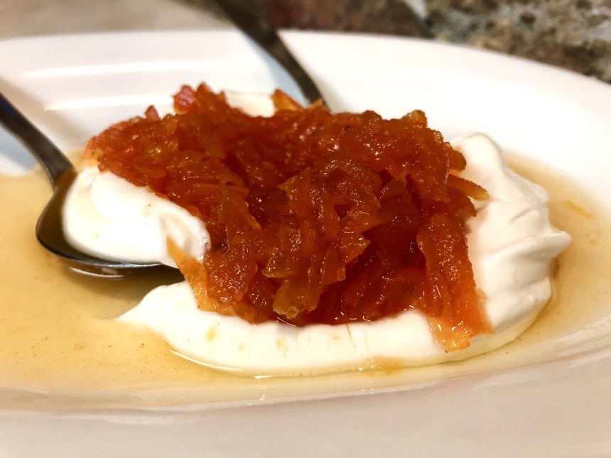 Greek yogurt with candied orange