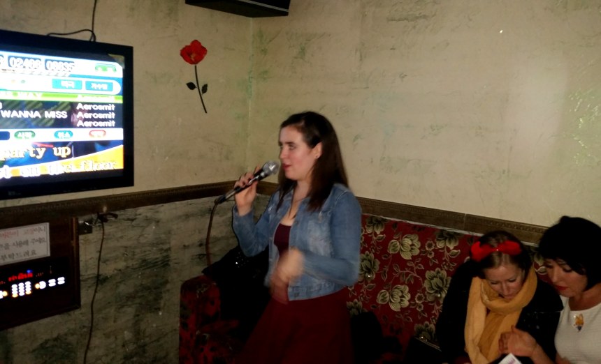 Singing at Noraebang