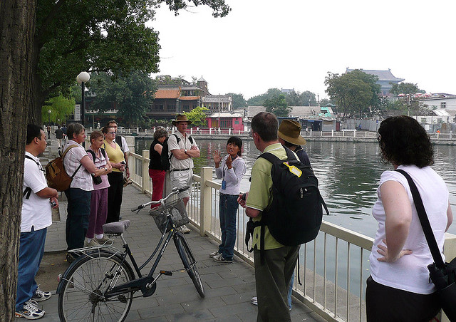 Getting the good oil from our Local Tour Guide