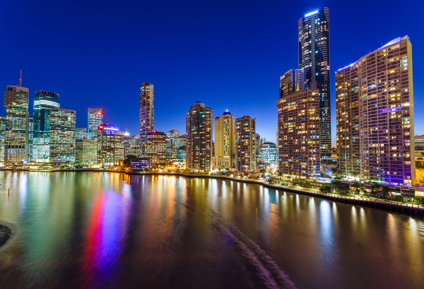 Brisbane skyline at night