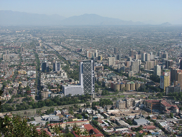 Santiago view from the San Cristobal Hill