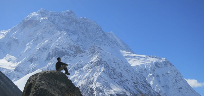 Enjoying the majestic Mountain Manaslu