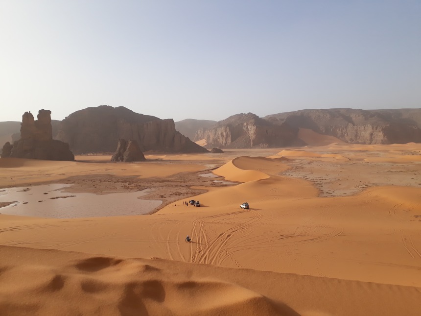 Rocky terrains in the middle of the dessert