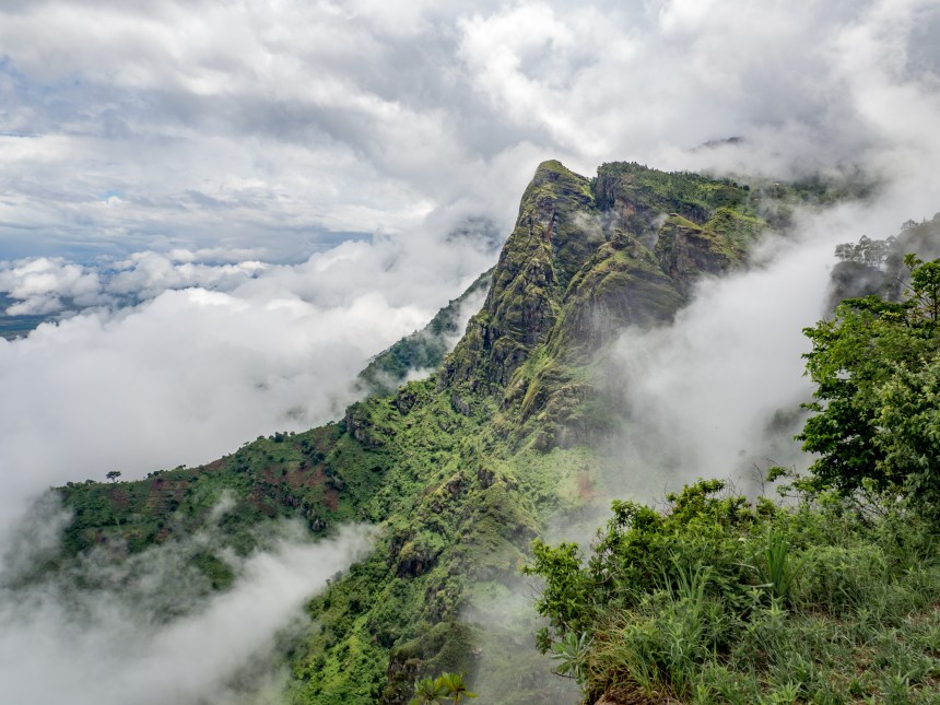 Usambara mountains covered in mist