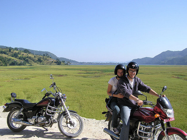 Biking in Pokhara Nepal