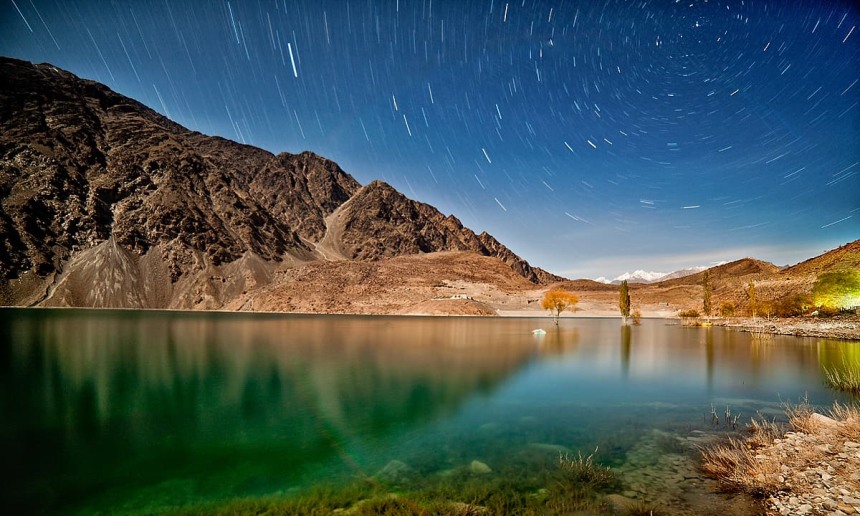Sadpara lake in moonlight. — S.M.Bukhari
