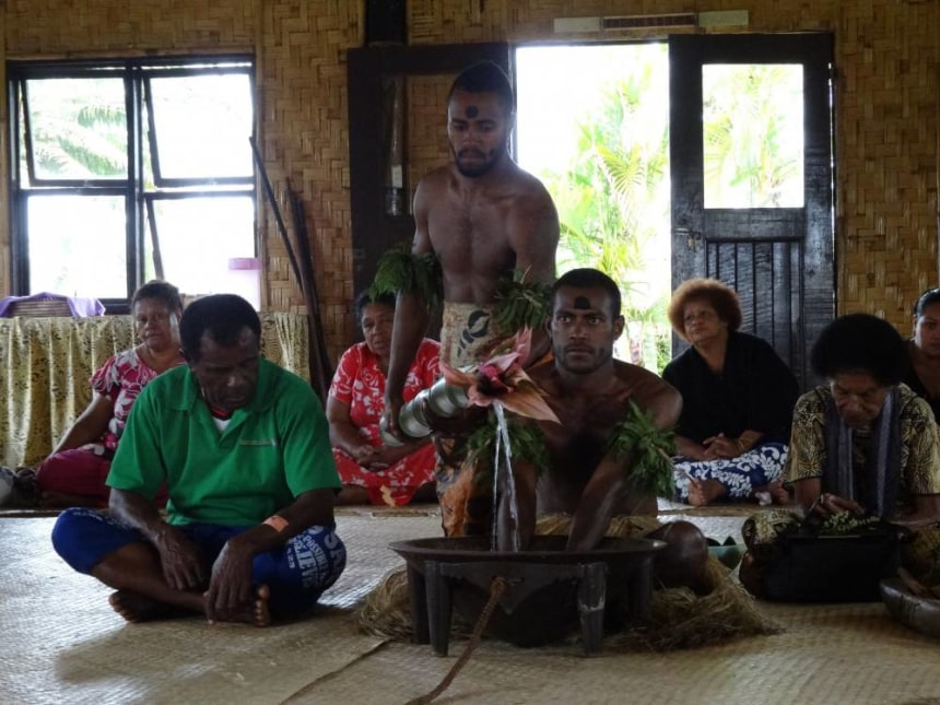 Diluting the Kava Koromakawa Village Fiji