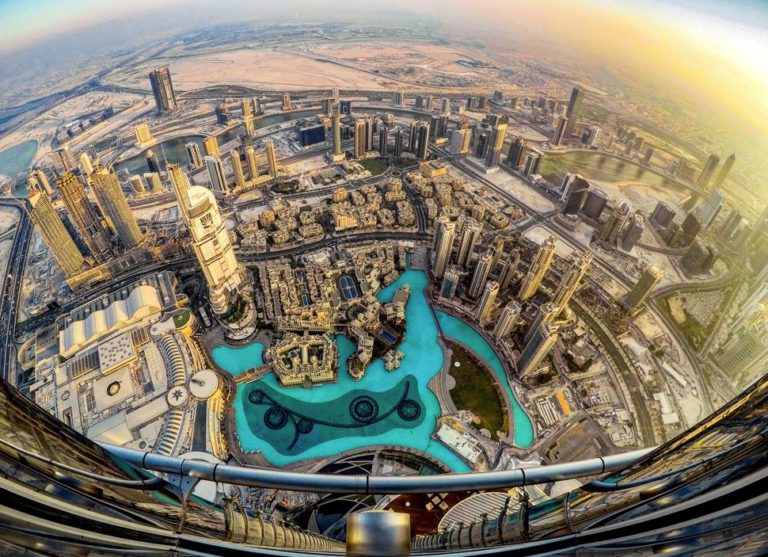 City view from Burj khalifa