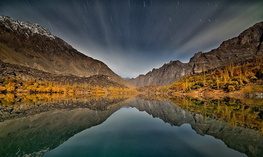 Upper Kachura lake at night.— S.M.Bukhari